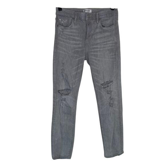 AGOLDE Gray Sophie High Rise Crop Skinny in Portland Destructed Grunge Jeans 26 - Picture 1 of 10